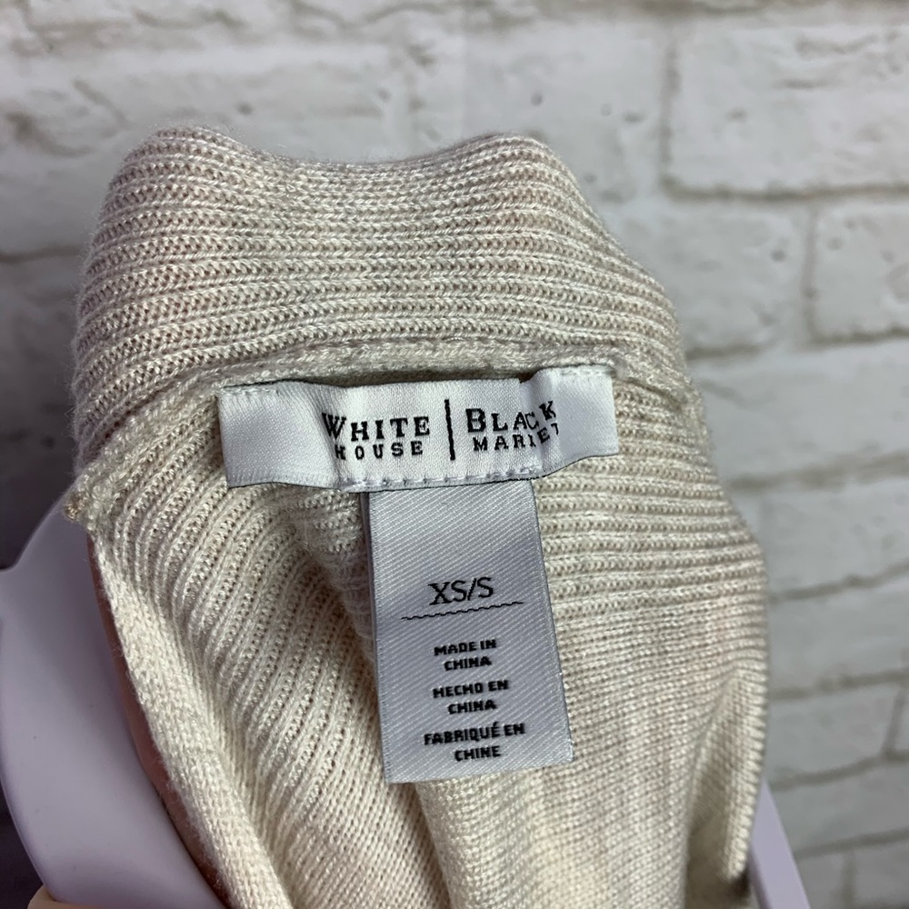 Whbm Draped Ombr Open Side Soft Shawl Sweater - image 6